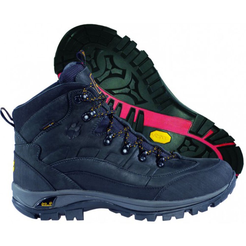Vibram Sole Jack Wolfskin Solid Trail Texapore Mens Hiking Boots Navy Australia (VOE165487)